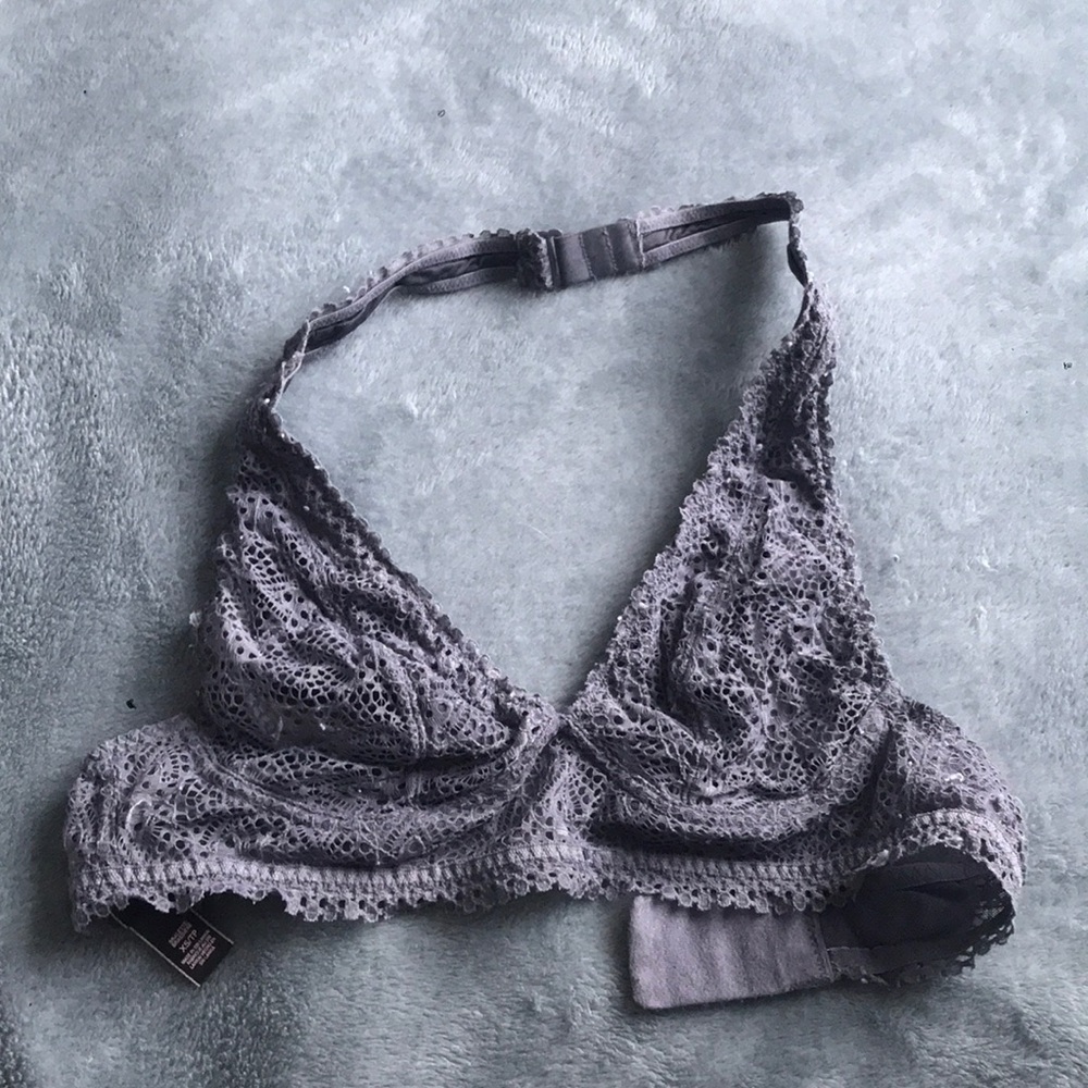 ‼️CLOSET CLOSING‼️Grey Halter Bralette